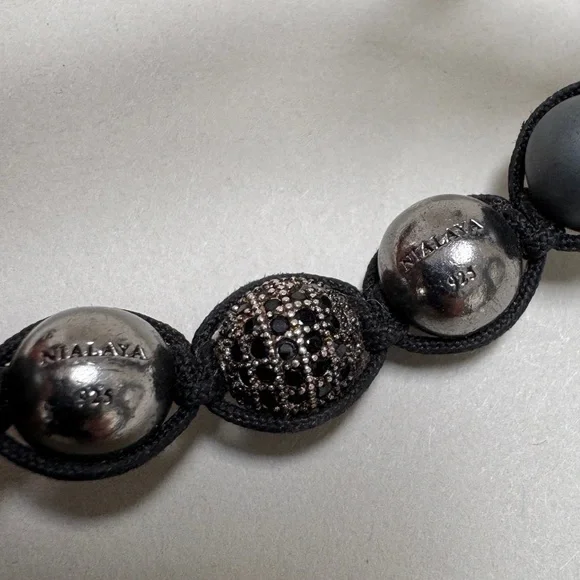 Nialaya Sterling Silver Beaded Bracelet - Picture 7 of 10